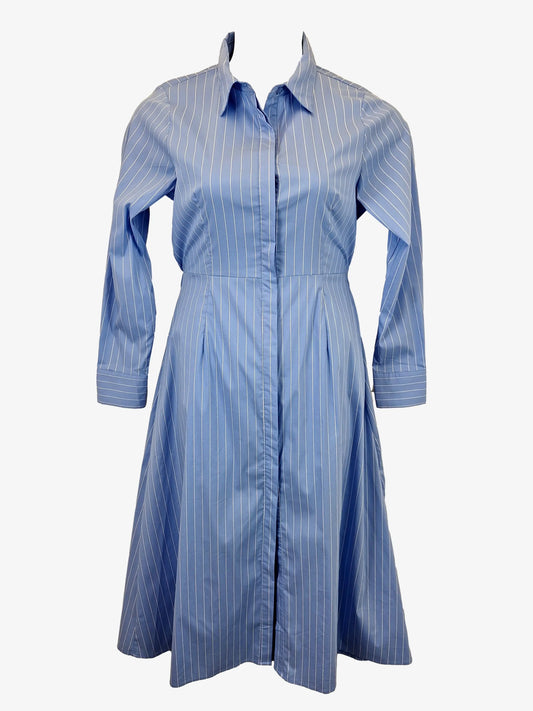 Atmos & Here Cornflour Blue Pinstripe Maxi Dress Size 12 by SwapUp-Online Second Hand Store-Online Thrift Store