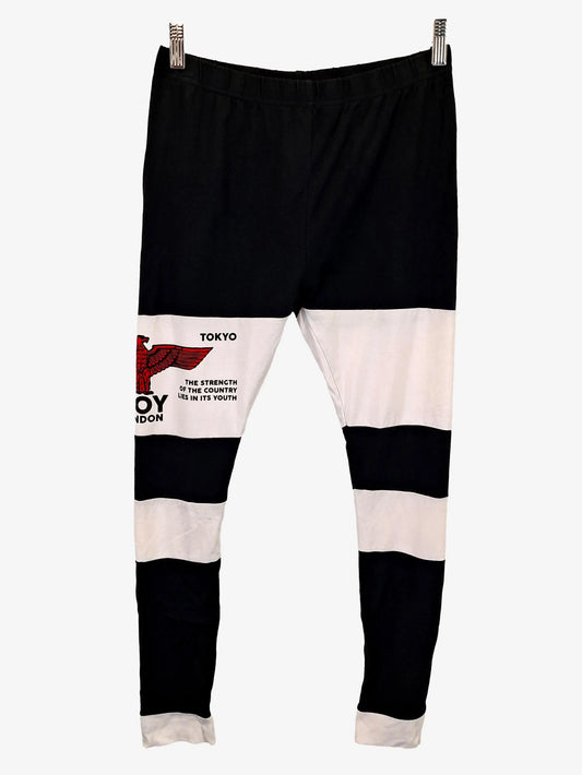 BOY Striped Eagle Logo Leggings Size S by SwapUp-Online Second Hand Store-Online Thrift Store