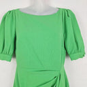Badgley Mischka Apple Green Puff Sleeve Midi Dress Size 6 by SwapUp-Online Second Hand Store-Online Thrift Store