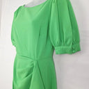 Badgley Mischka Apple Green Puff Sleeve Midi Dress Size 6 by SwapUp-Online Second Hand Store-Online Thrift Store
