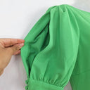 Badgley Mischka Apple Green Puff Sleeve Midi Dress Size 6 by SwapUp-Online Second Hand Store-Online Thrift Store