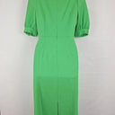 Badgley Mischka Apple Green Puff Sleeve Midi Dress Size 6 by SwapUp-Online Second Hand Store-Online Thrift Store