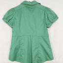 Banana Republic Moss Button Up Puff Sleeve Blouse Size 8 by SwapUp-Online Second Hand Store-Online Thrift Store