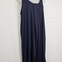 Basque Navy Stretch Draped Slip Dress Size 10 by SwapUp-Online Second Hand Store-Online Thrift Store