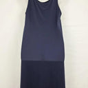 Basque Navy Stretch Draped Slip Dress Size 10 by SwapUp-Online Second Hand Store-Online Thrift Store
