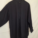 Bassike Stylish Collarless Longline Shirt Size L by SwapUp-Online Second Hand Store-Online Thrift Store