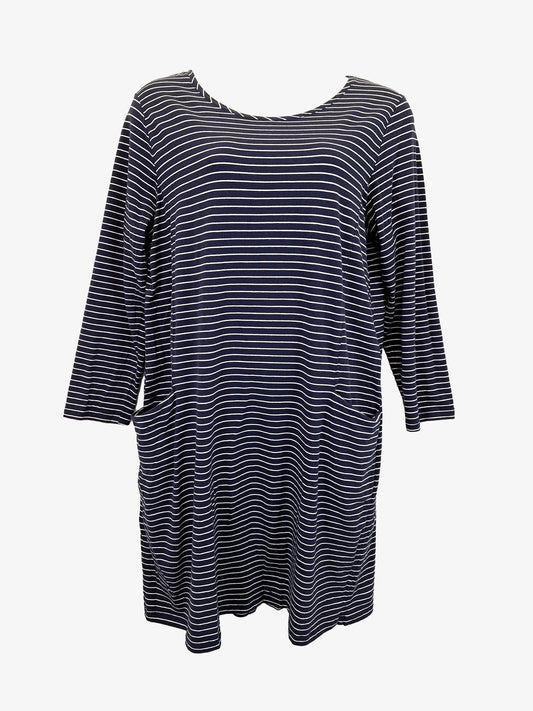 Bird Keepers Navy Striped Loose Fit Midi Dress Size 18 by SwapUp-Online Second Hand Store-Online Thrift Store