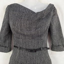 Black Halo Chic Tweed Look Belted Midi Dress Size XS by SwapUp-Online Second Hand Store-Online Thrift Store