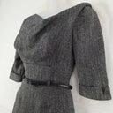 Black Halo Chic Tweed Look Belted Midi Dress Size XS by SwapUp-Online Second Hand Store-Online Thrift Store