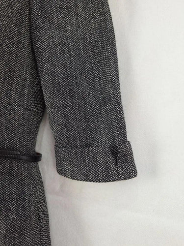 Black Halo Chic Tweed Look Belted Midi Dress Size XS by SwapUp-Online Second Hand Store-Online Thrift Store