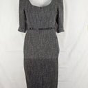 Black Halo Chic Tweed Look Belted Midi Dress Size XS by SwapUp-Online Second Hand Store-Online Thrift Store