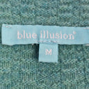 Blue Illusion Aqua Geometric Wool Jumper Size M by SwapUp-Online Second Hand Store-Online Thrift Store