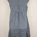 Blue Illusion Twill Hemp Linen Shift Midi Dress Size M by SwapUp-Online Second Hand Store-Online Thrift Store