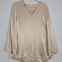 By Malene Birger Almond Satin Long Sleeve Blouse Size S by SwapUp-Online Second Hand Store-Online Thrift Store