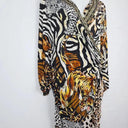 Camilla Deep Neck Wild Jungle Dress Size XL by SwapUp-Online Second Hand Store-Online Thrift Store