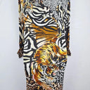 Camilla Deep Neck Wild Jungle Dress Size XL by SwapUp-Online Second Hand Store-Online Thrift Store