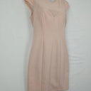 Cannella Blush Mesh Insert Tailored Midi Dress Size L by SwapUp-Online Second Hand Store-Online Thrift Store