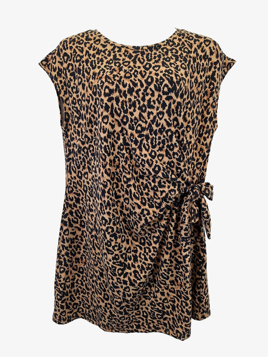 City Chic Animal Print Draped Mini Dress Size 16 by SwapUp-Online Second Hand Store-Online Thrift Store