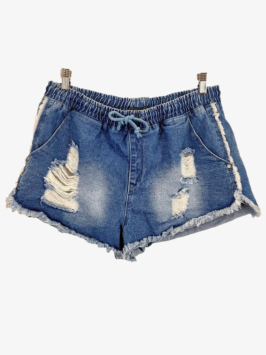 Country Denim Tie Waist Distressed Shorts Size 16 by SwapUp-Online Second Hand Store-Online Thrift Store