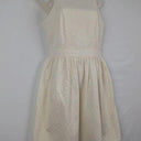 Country Road Ivory Textured Gathered Midi Dress Size 10 by SwapUp-Online Second Hand Store-Online Thrift Store
