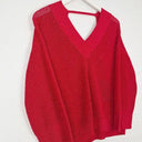 Country Road Pomegranate Mesh V Neck Jumper Size XS by SwapUp-Online Second Hand Store-Online Thrift Store