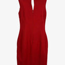 Cue Crimson Raw Edge Fitted Midi Dress Size 10 by SwapUp-Online Second Hand Store-Online Thrift Store