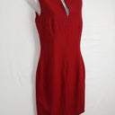 Cue Crimson Raw Edge Fitted Midi Dress Size 10 by SwapUp-Online Second Hand Store-Online Thrift Store