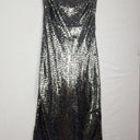 Cue Pewter Paillette Strapless Midi Dress Size 10 by SwapUp-Online Second Hand Store-Online Thrift Store