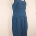Cue Teal Tailored Panel Pencil Midi Dress Size 12 by SwapUp-Online Second Hand Store-Online Thrift Store
