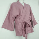 DEIJI STUDIOS Mauve Linen Robe Style Kimono Jacket Size OSFA by SwapUp-Online Second Hand Store-Online Thrift Store
