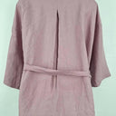 DEIJI STUDIOS Mauve Linen Robe Style Kimono Jacket Size OSFA by SwapUp-Online Second Hand Store-Online Thrift Store