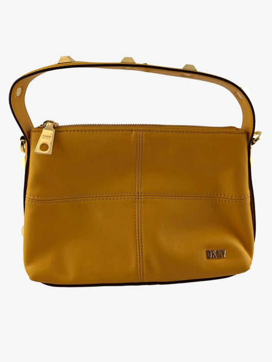DKNY Mustard Studded Crossbody Bag by SwapUp-Online Second Hand Store-Online Thrift Store