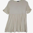 Daisy Sweet Ivory Ruched Shirt Size S by SwapUp-Online Second Hand Store-Online Thrift Store