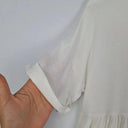 Daisy Sweet Ivory Ruched Shirt Size S by SwapUp-Online Second Hand Store-Online Thrift Store
