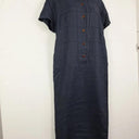 Daronne Geo Linen Shirt Style Maxi Dress Size 10 by SwapUp-Online Second Hand Store-Online Thrift Store