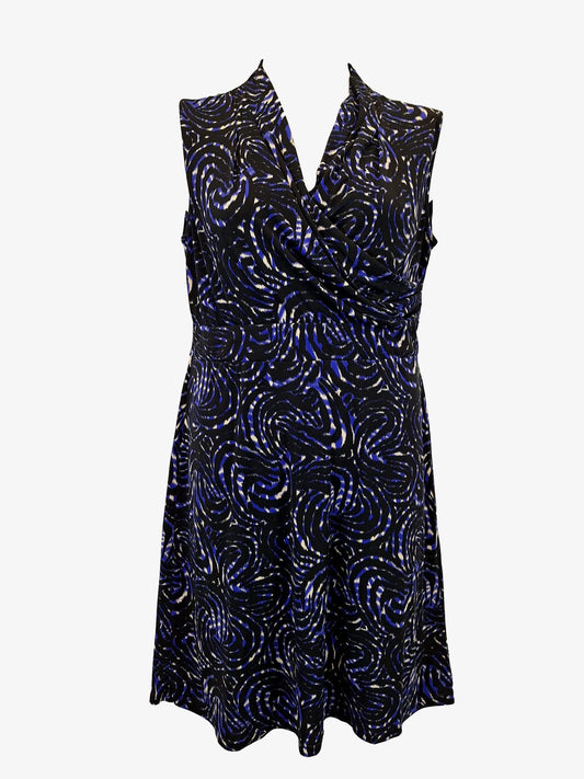 David Lawrence Abstract Stretch Midi Dress Size L by SwapUp-Online Second Hand Store-Online Thrift Store