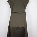 David Lawrence Khaki Flared Button Up Midi Dress Size 14 by SwapUp-Online Second Hand Store-Online Thrift Store