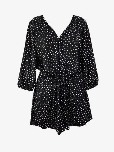 Decjuba Long Sleeve Polka Playsuit Size 12 by SwapUp-Online Second Hand Store-Online Thrift Store