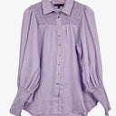 Decjuba Mauve Classy Linen Blouse Size 10 by SwapUp-Online Second Hand Store-Online Thrift Store