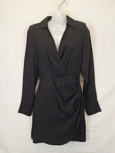 Dissh Elegant Draped Shirt Mini Dress Size 8 by SwapUp-Online Second Hand Store-Online Thrift Store