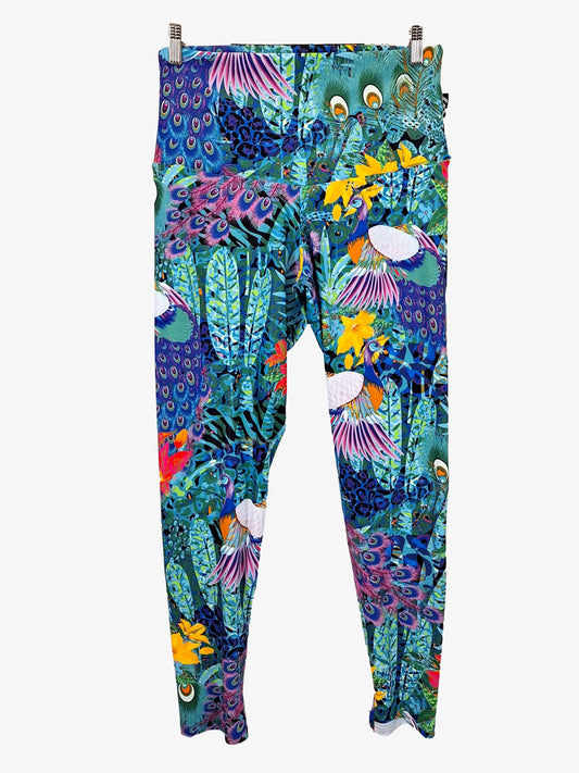 Exotica Funky Peacock Active Leggings Size XL by SwapUp-Online Second Hand Store-Online Thrift Store