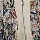 Flannel Unique Fringe Zip up Top Size S by SwapUp-Online Second Hand Store-Online Thrift Store