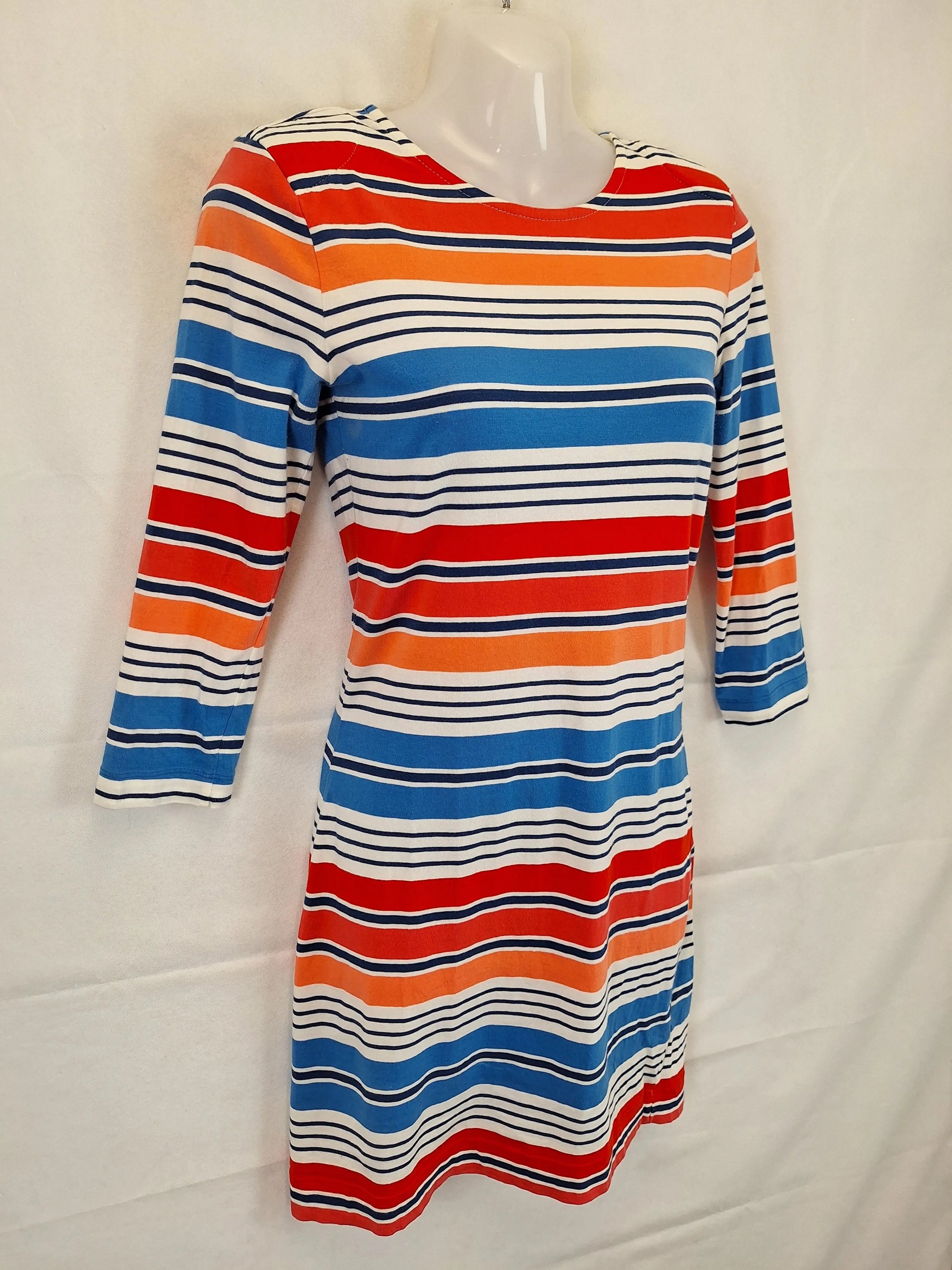 French Connection Multi Stripe Stretch Mini Dress Size 8 by SwapUp-Online Second Hand Store-Online Thrift Store