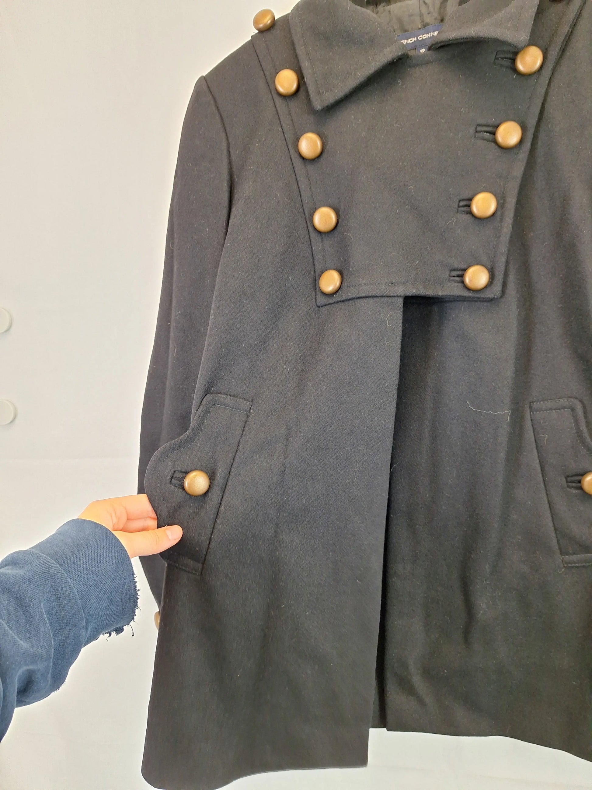 French Connection Sophisticated Wool Pea Coat Size 12 by SwapUp-Online Second Hand Store-Online Thrift Store