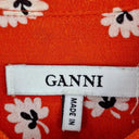 Ganni Crimson Leaf Button Down Shirt Size 10 by SwapUp-Online Second Hand Store-Online Thrift Store
