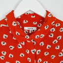 Ganni Crimson Leaf Button Down Shirt Size 10 by SwapUp-Online Second Hand Store-Online Thrift Store