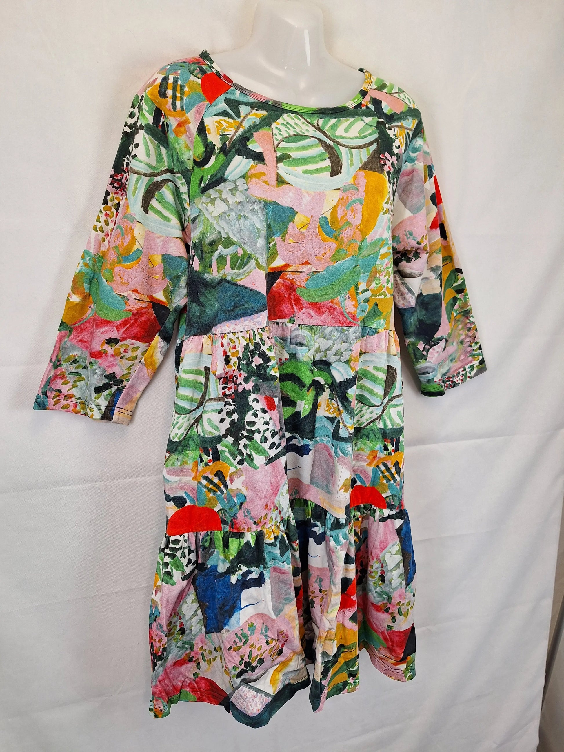 Gorman Artistic Round Neck Smock Midi Dress Size 10 by SwapUp-Online Second Hand Store-Online Thrift Store