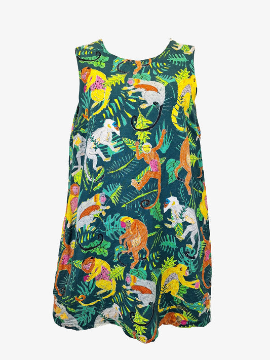 Gorman Jungle Linen Blend Shift Mini Dress Size 14 by SwapUp-Online Second Hand Store-Online Thrift Store