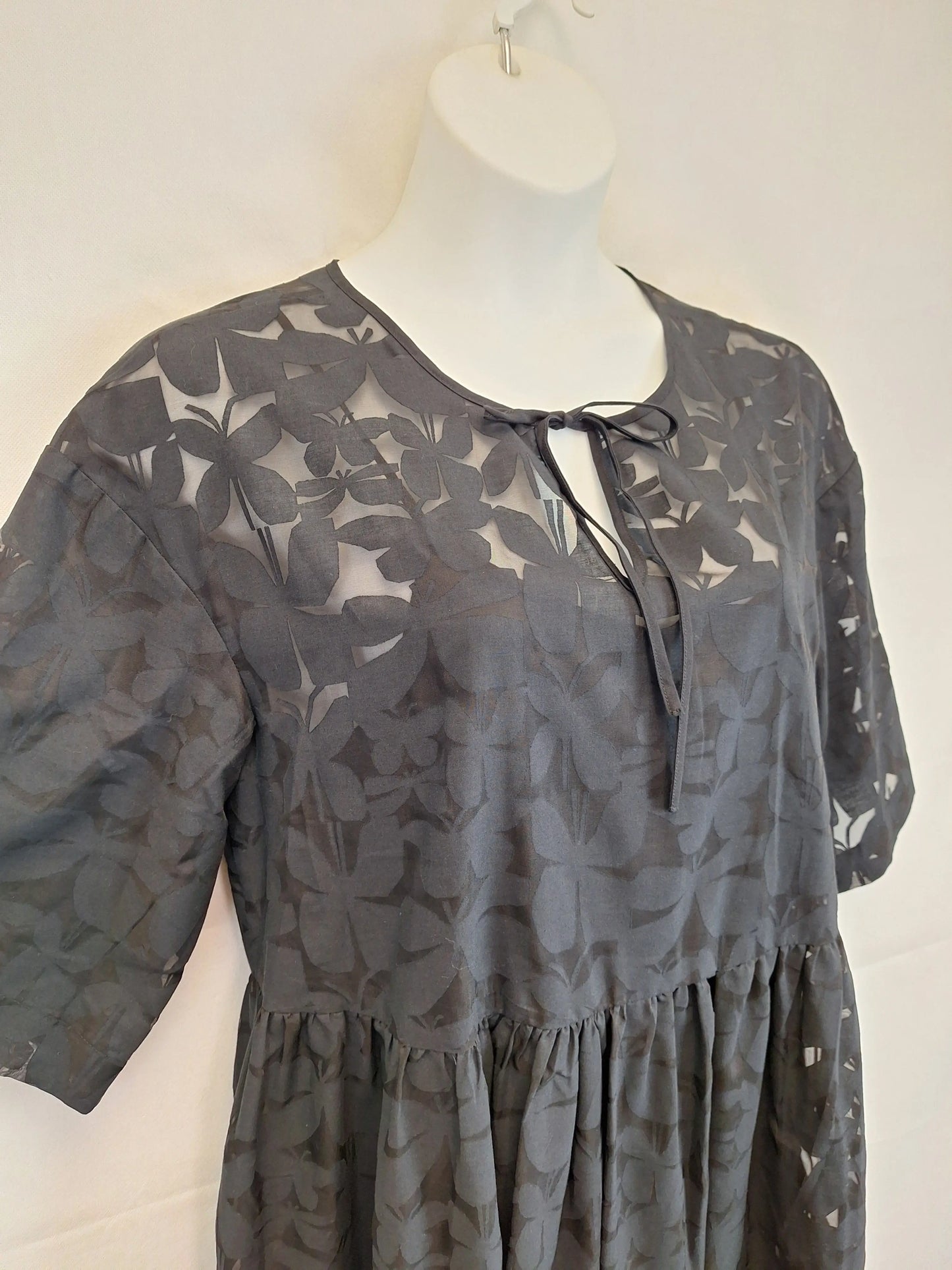 Gorman Sheer Butterfly Smock Midi Dress Size 14 by SwapUp-Online Second Hand Store-Online Thrift Store