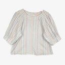 Gorman Shimmer Candy Stripe Puffy Blouse Size 12 by SwapUp-Online Second Hand Store-Online Thrift Store
